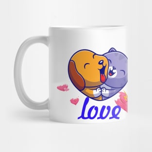 Cute dog says Be Mine on Valentines Day Mug